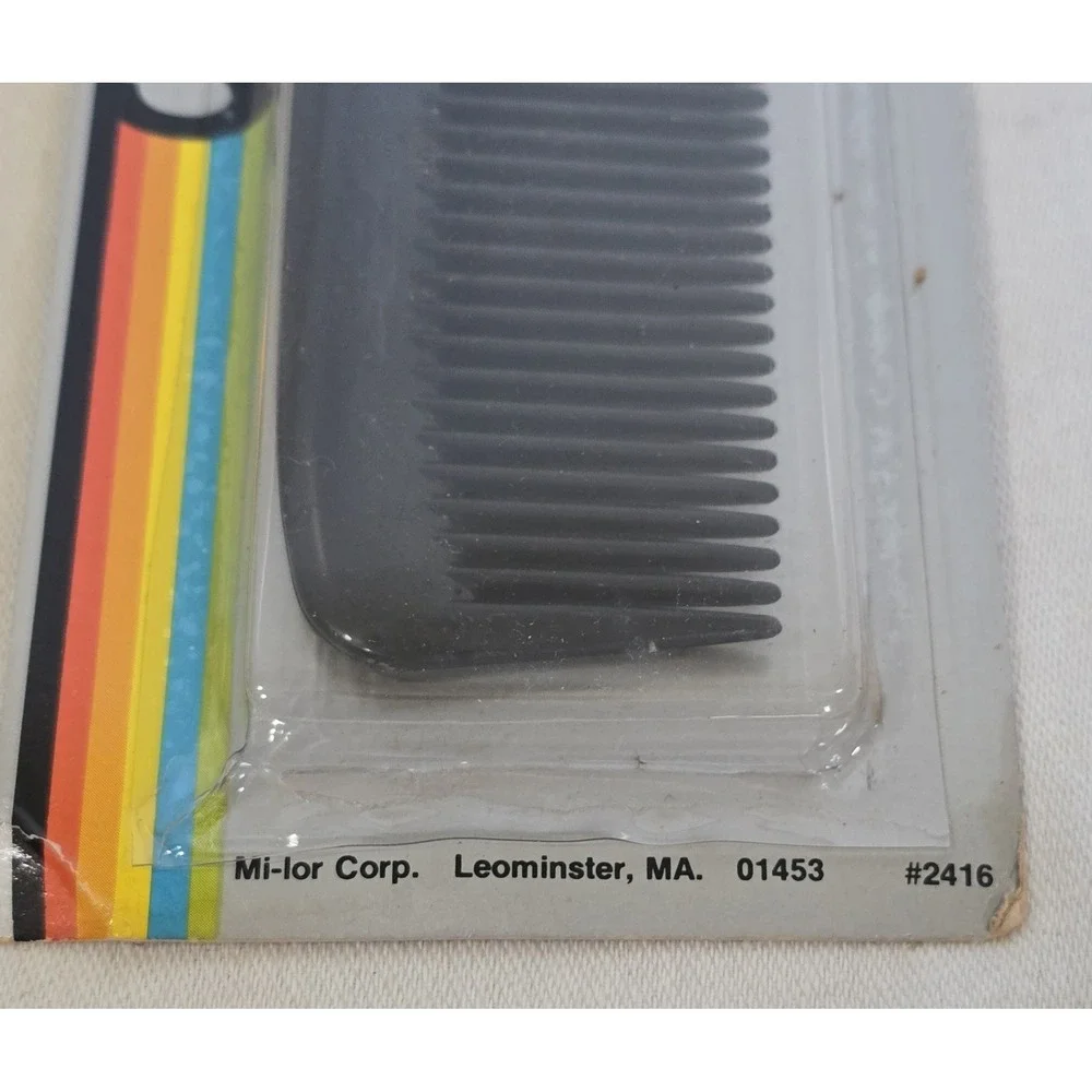 NOS Vintage‎ Mi-Lor Dupont Nylon Stylers Comb #2416 Black